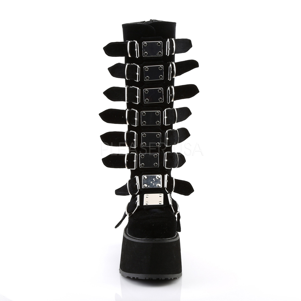 DemoniaCult - DAMNED-318 Plattformstiefel - Schwarz